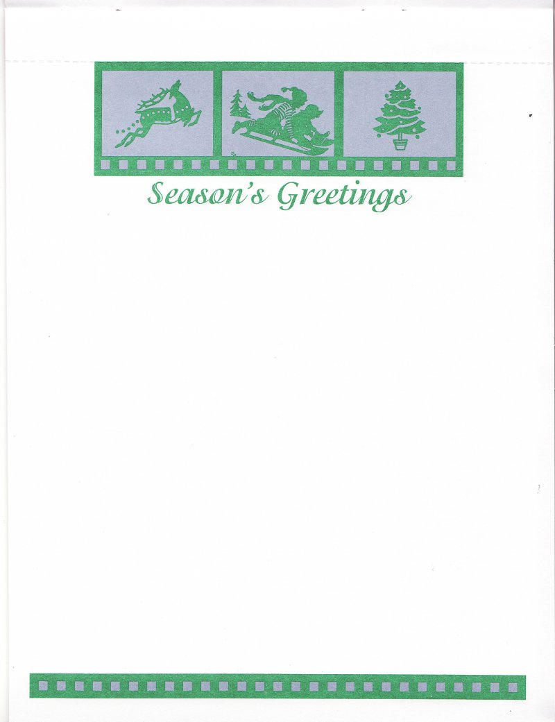 2005-1.8x1c, 2005 ALA Christmas Seal Designs Gift Tag Booklet, Note Paper