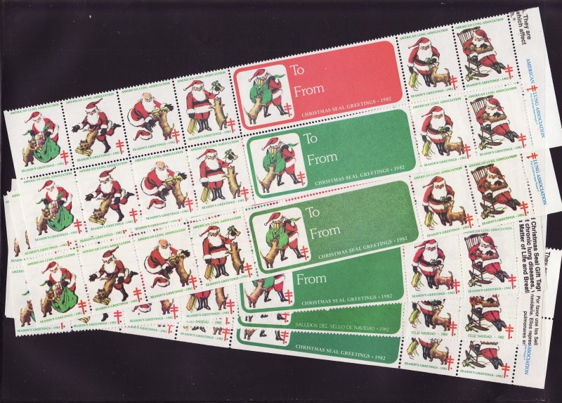    1982 U.S. National Christmas Seals Block Collection, As Required