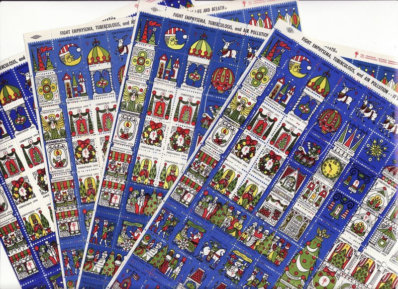   1970 U.S. Christmas Seals Sheet Collection  