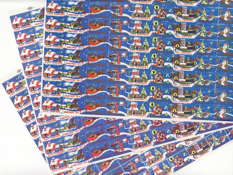   1972 U.S. Christmas Seals Sheet Collection  