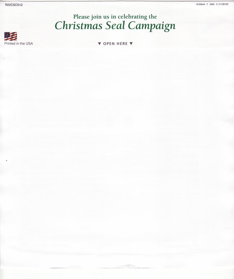 121-T1.10pac, 2021 U.S. Test Design U.S. Christmas Seal Packet, reverse of packet