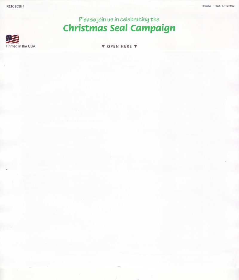 121-T3.10pac, 2021 ALA Test Design U.S. Christmas Seal Packet, reverse of packet