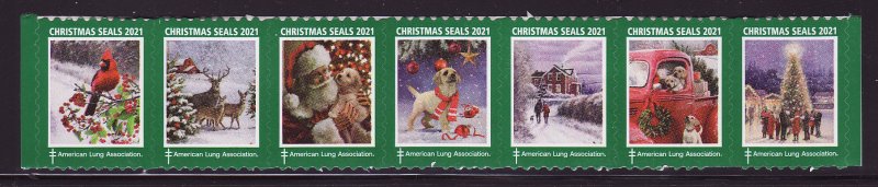 121-T1, 2021 U.S. Test Design Christmas TB Seals, As Required 