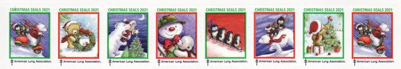   121-1x2, 2021 ALA National Design U.S. Christmas Seals Sheet FY23-FU1S-4-01