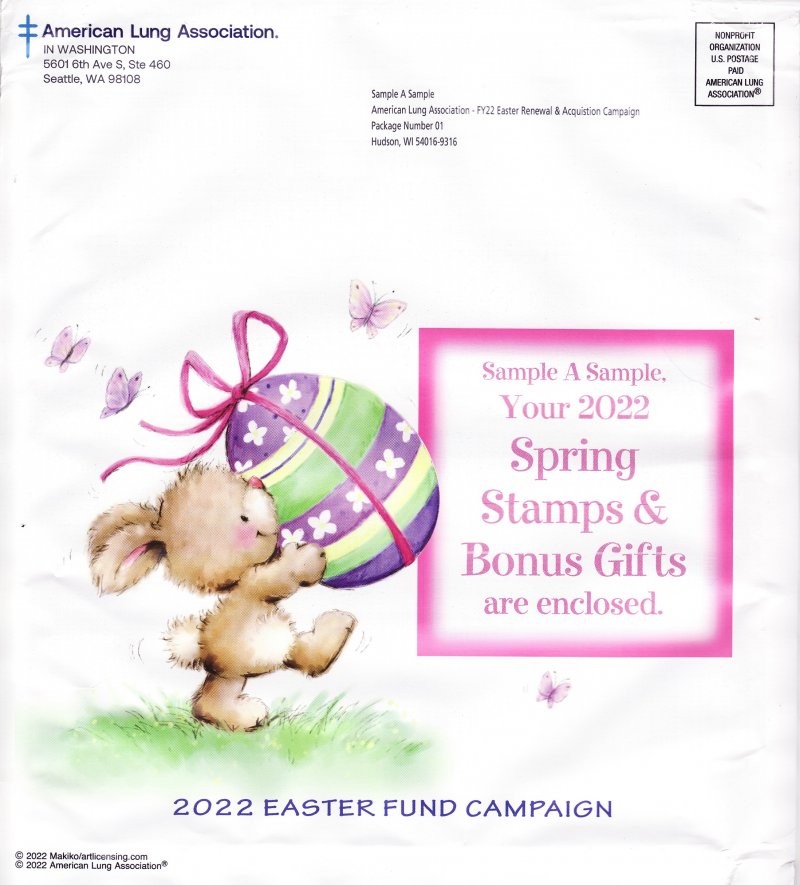 122-S1.1pac, 2022 ALA National Design US Spring TB Seal Easter Fund Packet