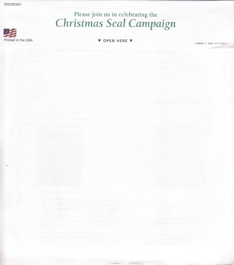121-1.16pac, 2022 ALA U.S. National Design Christmas TB Seal Packet, reverse of packet