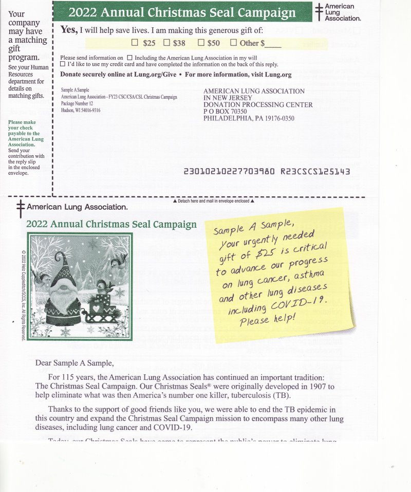 ACL122-T1.10, 2022 ALA Annual Christmas Campaign Letter