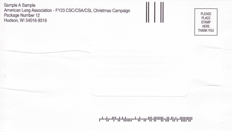 RE122-T1.10, 2022 ALA Donation Return Envelope