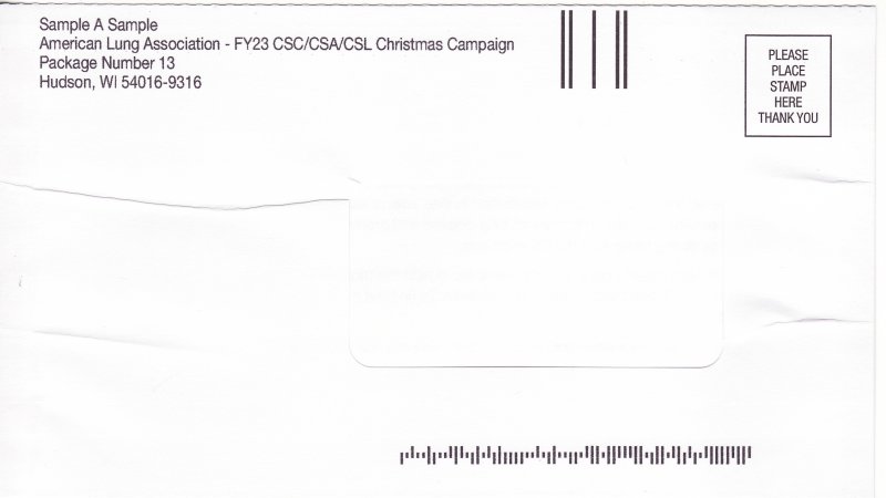 RE122-T2.10, 2022 ALA Donation Return Envelope

