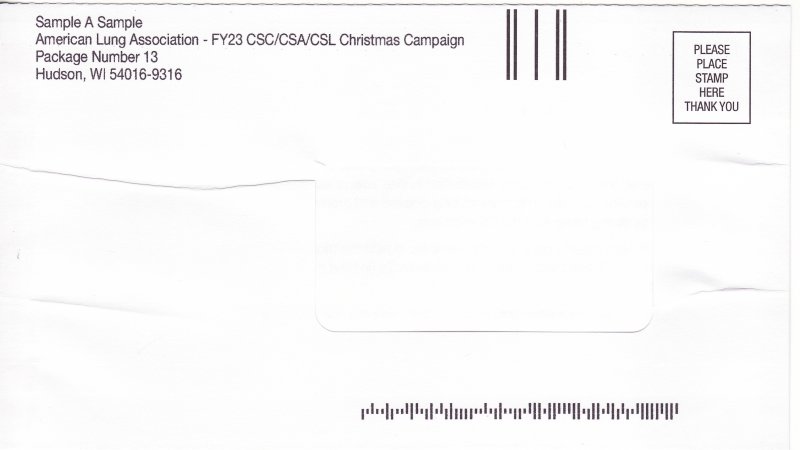 RE122-T2.10, 2022 ALA Donation Return Envelope
