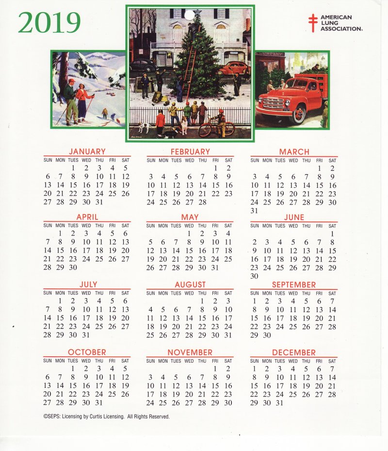 CL118-T2, ALA 2019 U.S. Christmas Seals Themed Calendar, FY19Cal-09
