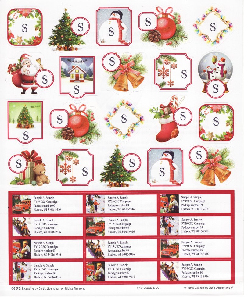 118-T2.6x, 2018 ALA Christmas Stickers & Labels, R19-CSCS-5-09