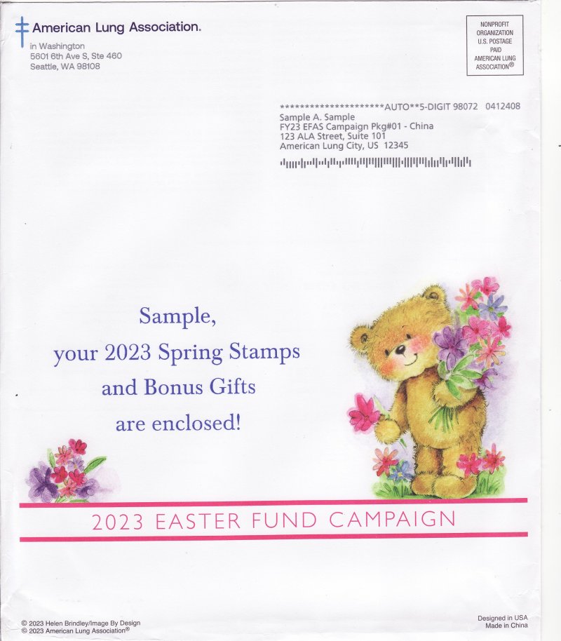  123-1.1pac, 2023 ALA National Design U.S. Christmas Seal Annual Packet