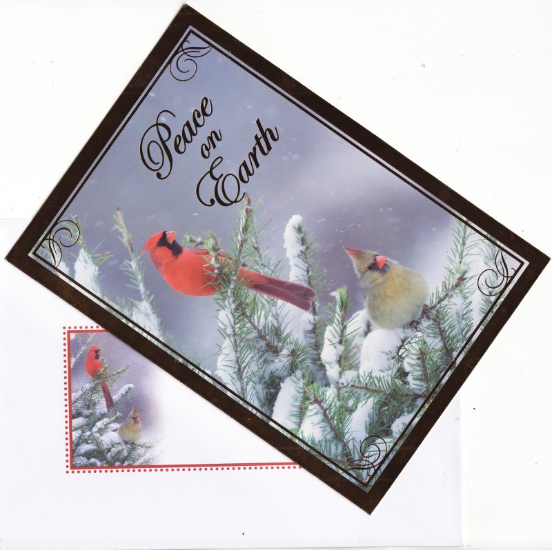 3 of 3 ALA Christmas Cards with envelope included in 123-1.0pac, 2023 ALA National Design U.S. Christmas Seal Annual Packet
