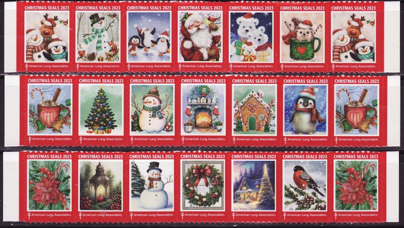  2023 ALA Test Design U.S. Christmas Seal Collection, As Required 