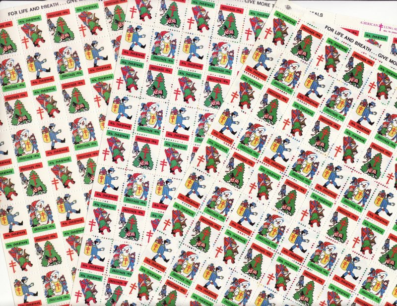    ALA 1974 U.S. Christmas Seals Sheet Collection  