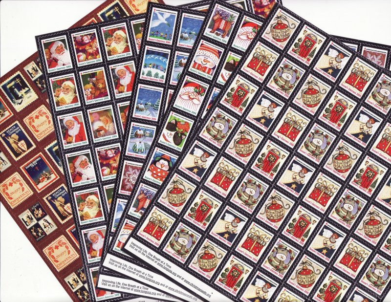   2006 ALA Test Design U.S. Christmas Seals Sheet Collection