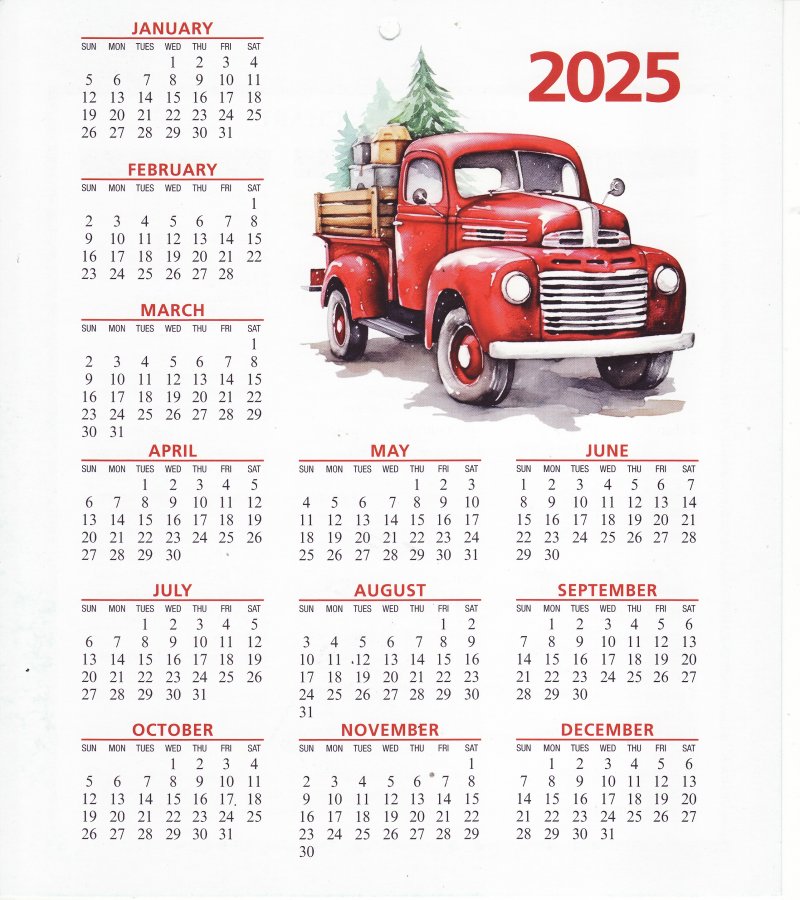 CL124-T1, ALA 2025 U.S. Christmas Seals Themed Calendar, FY25Cal-13