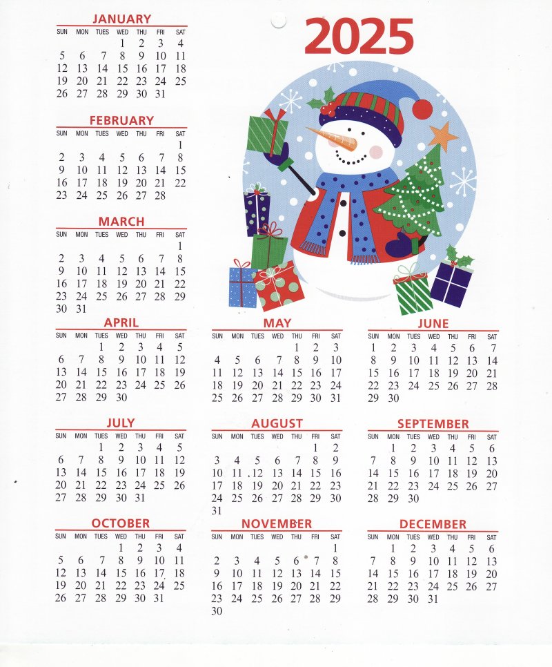 CL124-T2, ALA 2025 U.S. Christmas Seals Themed Calendar, FY25Cal-14