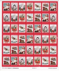 125-T1x, 2025 ALA Test Design U.S. Christmas Seals Sheet, R26-CSCS-4-12