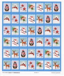 125-T2x, 2025 ALA Test Design U.S. Christmas Seals Sheet, R26-CSCS-4-13