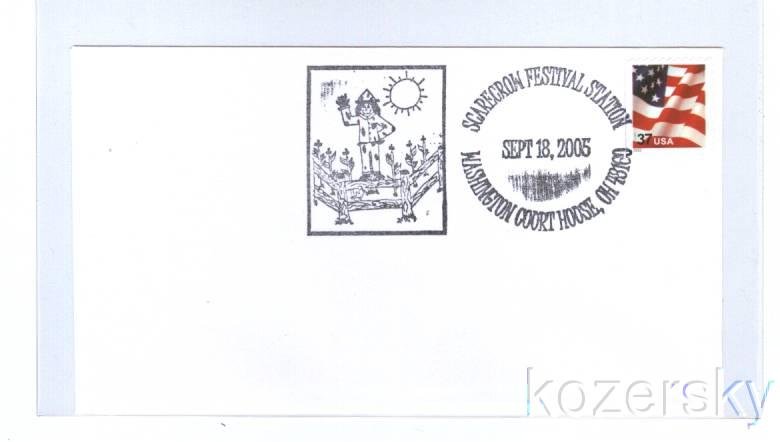 Scarecrow Festival Pictorial Postmark Cancel 