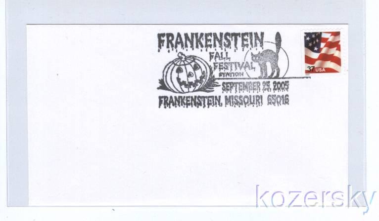 Frankenstein Topical Pictorial Postmark Cancel