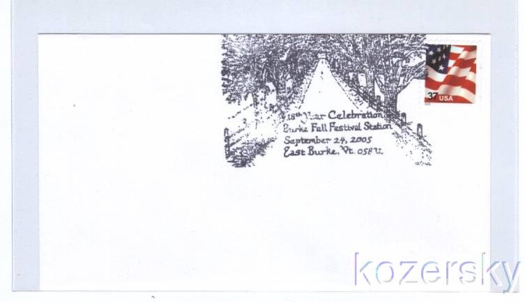 Tree Lined Road Topical Pictorial Postmark Cancel