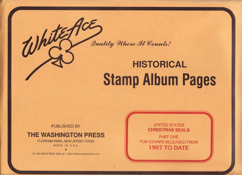         White Ace U.S. National Christmas Seal Stamp Album 1907-2020