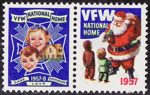 VFW 960A.22, 1-2, 1957 VFW National Home Charity Seals