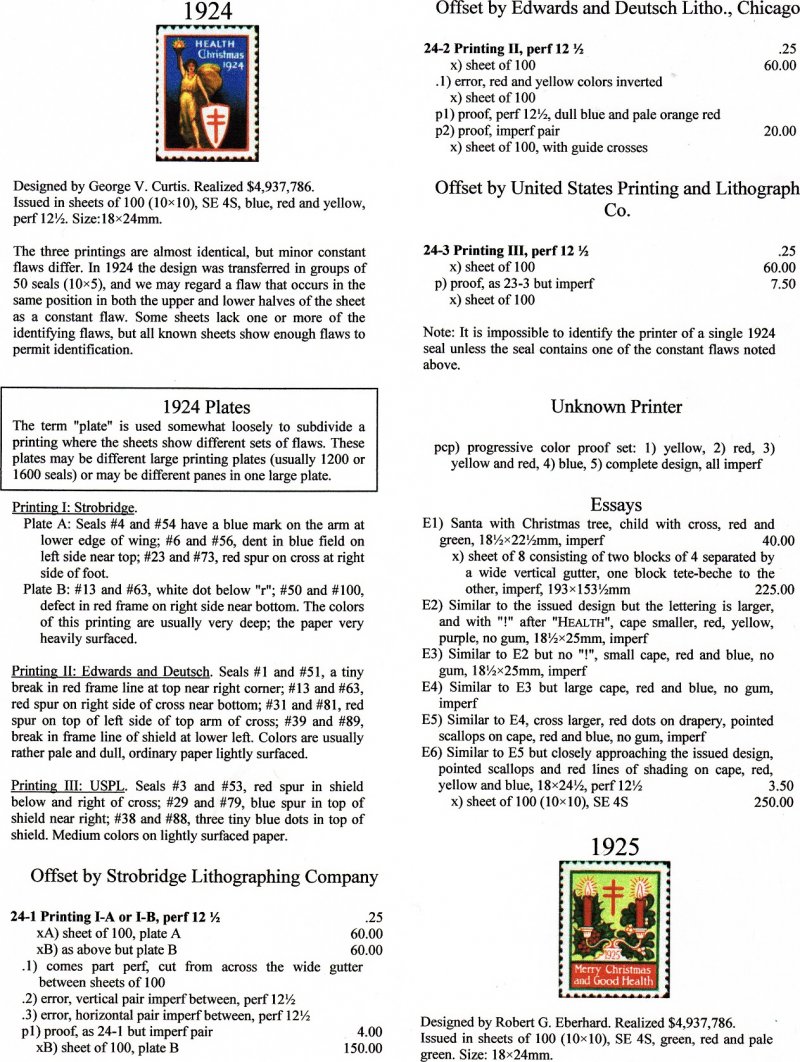 Green's Catalog,TB Seals of the World, Part 1, U.S. National Christmas Seals, 2014 ed., CD - page 23