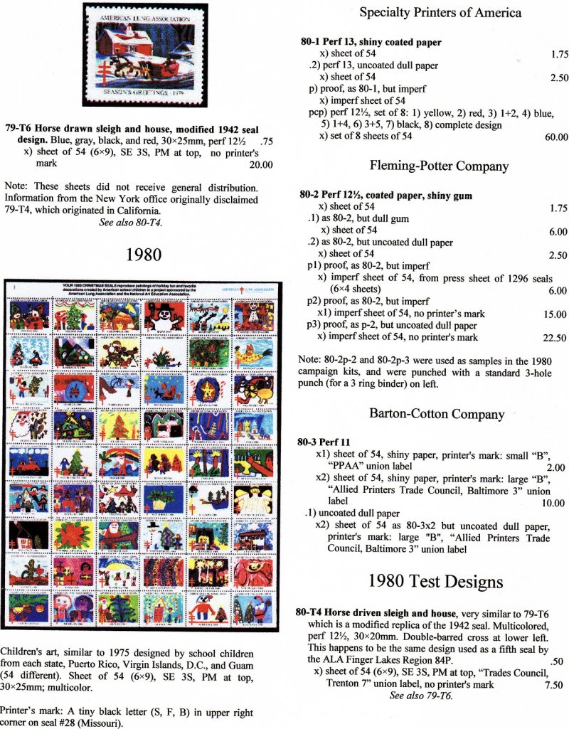 Green's Catalog,TB Seals of the World, Part 1, U.S. National Christmas Seals, 2014 ed., CD - page 86