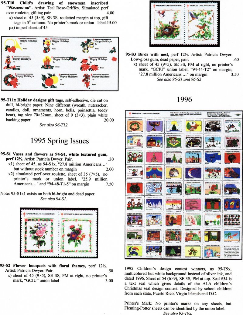 Green's Catalog,TB Seals of the World, Part 1, U.S. National Christmas Seals, 2014 ed., CD - page 115