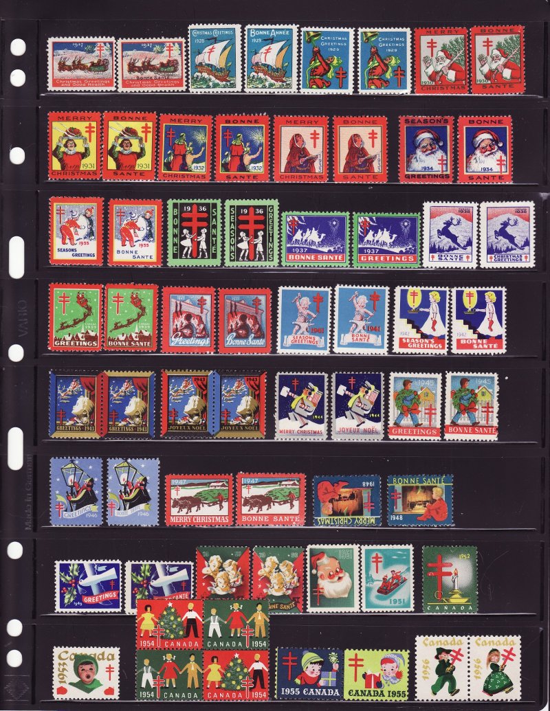 1927-56 Canada Christmas Seal Collection, As Required