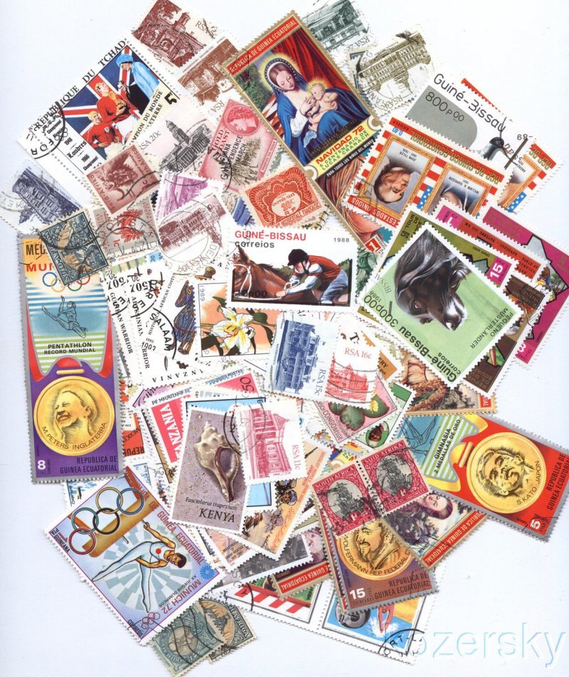 Africa Stamp Packet,  100 different stamps from Africa