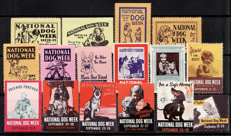 National Dog Week Charity Seals, 1937-56