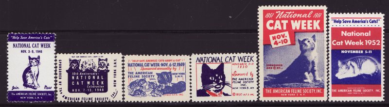 1946-1952 National Cat Week Charity Seals