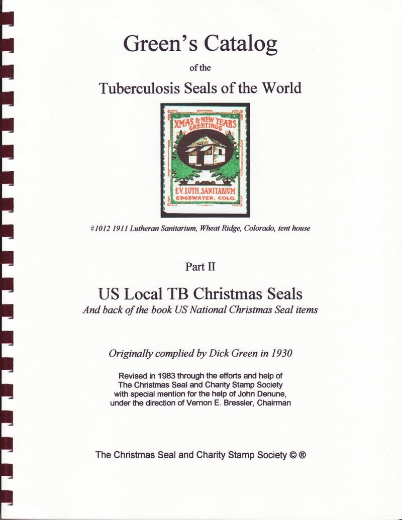  Green's Catalog, TB Seals, Part 2, U. S. Local TB Christmas Seals, 1983 ed.