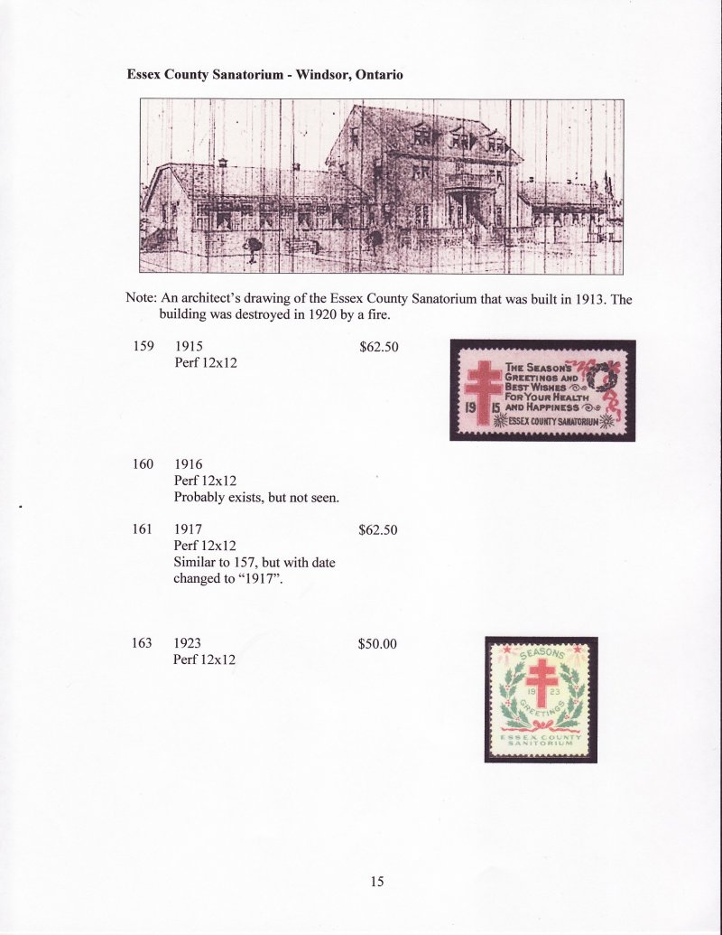 Green's Catalog, Canada Local TB Charity Seals, 2011 ed., CD, page 15