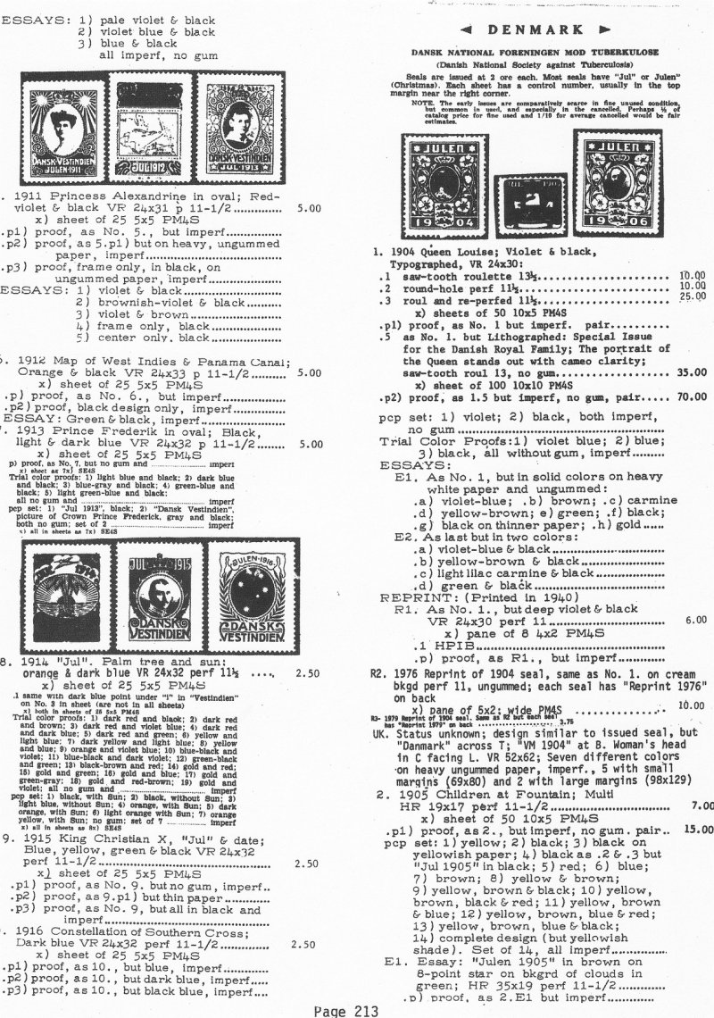 Green's Catalog, Foreign TB Charity Seals, Part 3, 1983 ed., CD, page 213