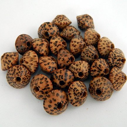 7x10mm Saucer Palmwood Beads