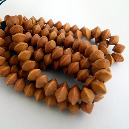 7x10mm Saucer  Mahogany Wood Beads 
