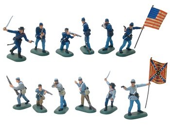 Confederate Infantry Set 1  54mm William Britains 52001  deetail figures 