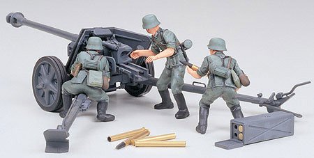 WWII German Artillery crew plastic toy soldiers CTS 1:32 scale 