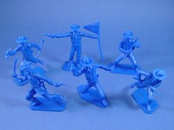 DULCOP Medieval Norman Foot Knights Infantry 12 Toy Soldiers 60MM FREE SHIP 