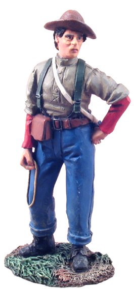 Civil War Toy Soldiers W Britain Confederate Crewman w Pouch 1/32 Scale 31077
