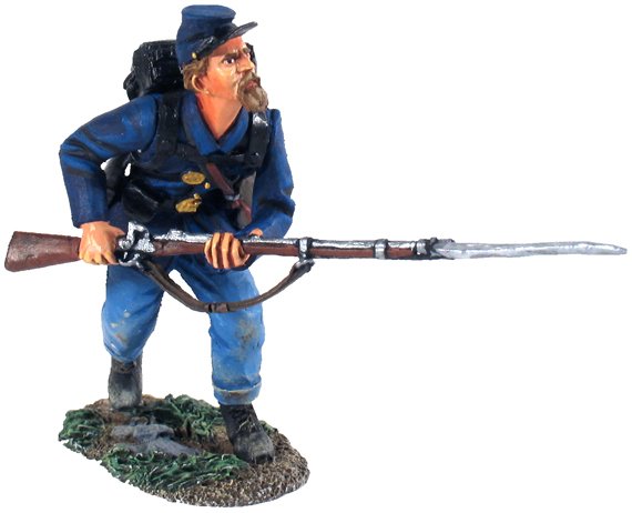 W Britain Civil War Confederate Infantry Charging No 1 17865 ACW 