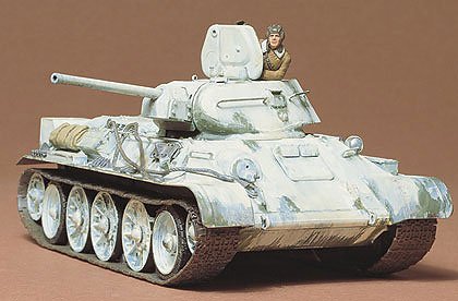 Unimodel 368 T34/76-E Screened Tank WW II Plastic 1/72 scale 