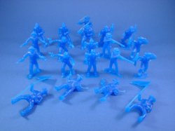 Blue 25 in 10 poses Marx reissue Frontiersmen & Texans Toy Soldiers 45MM 