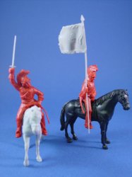 CTS Alamo Helmeted Mexican Cavalry 3 MIB OSS Sealed Bags Pwdr Blue Red Blue